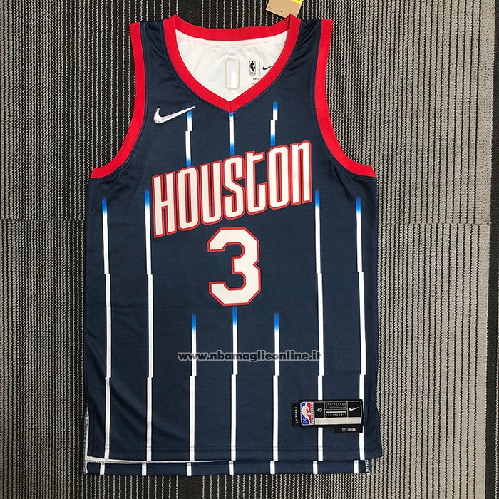Maglia Houston Rockets Kevin Porter JR. #3 Citta 2021-22 Blu